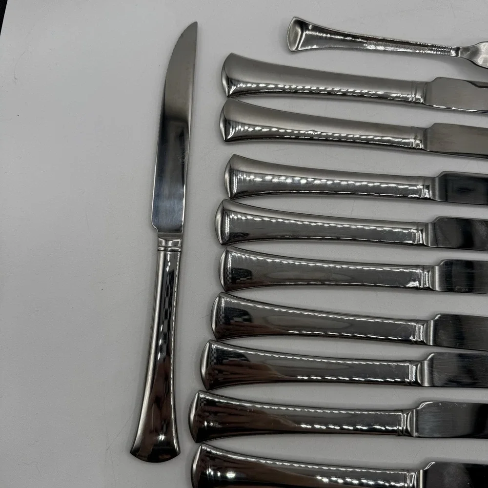 Reed & Barton TYLER Stainless R&B EveryDay Glossy Silverware 12 Steak Knives Set